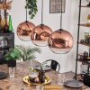 Ripoll Pendant Light - glass 30 cm clear, coppery, 3-light sources