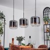Lauden Pendant Light - glass 25 cm chrome, clear, 3-light sources