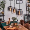 Lauden Pendant Light - glass 25 cm clear, Smoke-coloured, 3-light sources