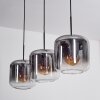 Lauden Pendant Light - glass 25 cm clear, Smoke-coloured, 3-light sources