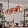 Koyotot Pendant Light - glass 30 cm clear, coppery, 3-light sources