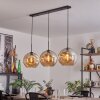 Ripoll Pendant Light - glass 30 cm black, 3-light sources