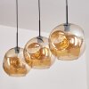 Ripoll Pendant Light - glass 30 cm black, 3-light sources