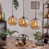 Ripoll Pendant Light - glass 30 cm black, 3-light sources