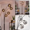 Ripoll Floor Lamp - glass 15 cm Smoke-coloured, 5-light sources