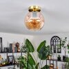 Ripoll Ceiling Light - glass 20 cm gold, black, 1-light source