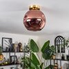 Ripoll Ceiling Light - glass 25 cm gold, black, 1-light source