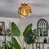 Ripoll Ceiling Light - glass 25 cm gold, black, 1-light source