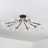 Chehalis Ceiling Light - glass 12 cm, 15 cm gold, black, 8-light sources
