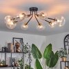 Chehalis Ceiling Light - glass 12 cm, 15 cm gold, black, 8-light sources