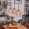 Vevino pendant light Amber, clear, 3-light sources