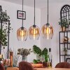 Vevino pendant light Amber, clear, 3-light sources