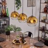 Ripoll hanging light gold, clear, 3-light sources