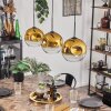 Ripoll hanging light gold, clear, 3-light sources