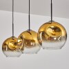 Ripoll hanging light gold, clear, 3-light sources