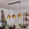Ripoll hanging light gold, clear, 3-light sources