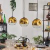 Ripoll hanging light gold, clear, 3-light sources