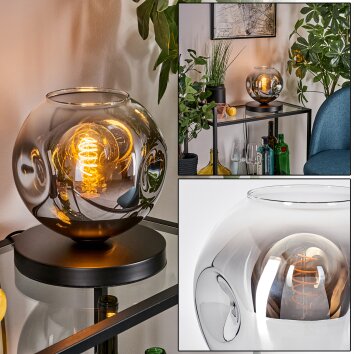 Ripoll table lamp chrome, clear, 1-light source