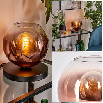 Apedo table lamp clear, coppery, 1-light source