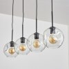 Ripoll pendant light black, 4-light sources