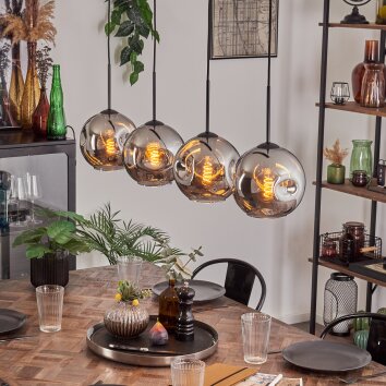 Ripoll pendant light black, 4-light sources