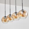 Ripoll pendant light black, 4-light sources