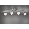 Leuchten Direkt LOLA-LOTTA Ceiling Light LED Stainless steel color, 4-light sources, Remote control, Colour changer
