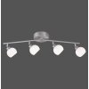 Leuchten Direkt LOLA-LOTTA Ceiling Light LED Stainless steel color, 4-light sources, Remote control, Colour changer