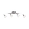 Leuchten Direkt LOLA-LOTTA Ceiling Light LED Stainless steel color, 4-light sources, Remote control, Colour changer
