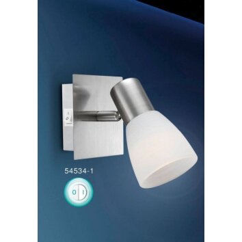 Globo PARRY I spotlight matt nickel, 1-light source