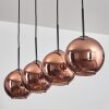 Koyoto pendant light coppery, 4-light sources