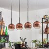 Koyoto pendant light clear, coppery, 4-light sources