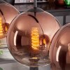 Koyoto pendant light clear, coppery, 4-light sources
