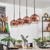 Koyoto pendant light clear, coppery, 4-light sources