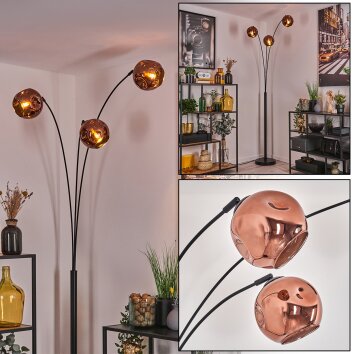 Ripoll floor lamp black, 3-light sources