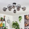 Gastor ceiling light 87 cm black, 8-light sources