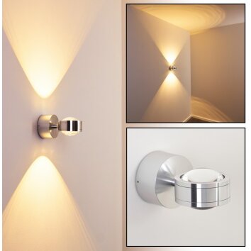 Indore wall light LED aluminium, 2-light sources