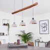 Ambri Pendant Light Light wood, matt nickel, 3-light sources