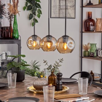 Ripoll pendant light Amber, 3-light sources