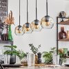 Ripoll pendant light Amber, clear, 4-light sources