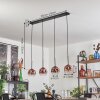 Ripoll pendant light clear, coppery, 4-light sources
