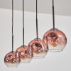 Ripoll pendant light clear, coppery, 4-light sources