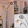 Gastor floor lamp Amber, clear, Smoke-coloured, 3-light sources