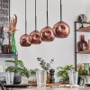 Ripoll pendant light coppery, 4-light sources