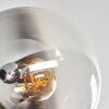 Gastor ceiling light 74 cm chrome, clear, Smoke-coloured, 6-light sources