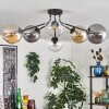 Gastor ceiling light 74 cm Amber, clear, Smoke-coloured, 6-light sources