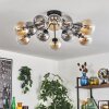 Gastor ceiling light 91 cm Amber, clear, Smoke-coloured, 12-light sources
