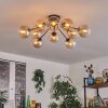 Gastor ceiling light 83 cm Amber, clear, 10-light sources