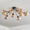 Gastor ceiling light 83 cm Amber, clear, 10-light sources