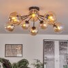 Gastor ceiling light 83 cm Amber, clear, 10-light sources